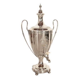Antique Monumental Sterling Silver Sam Godbehere & Ed Wigan Tea Urn London 1789 For Sale