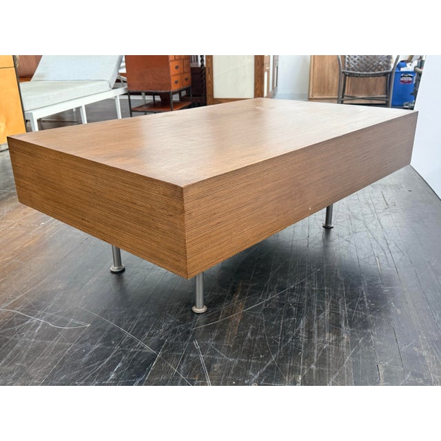 Wood Bespoke Coffee Table + Drawer For Sale - Image 7 of 12
