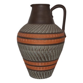 Mid-Century German Handmade Ceramic Vase, 1960s For Sale