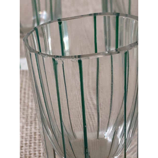 1930s Art Deco Hand Blown Bohemian Oval Shot Glasses With Holder Moser / Palda Style- 6 Pieces For Sale - Image 12 of 12