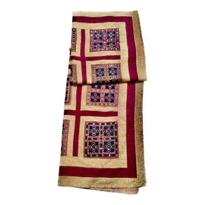 1990s Jaipur Indian Embellished Quilt