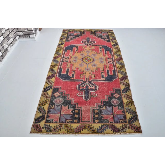 Vintage Handknotted Area Carpet For Sale - Image 4 of 10