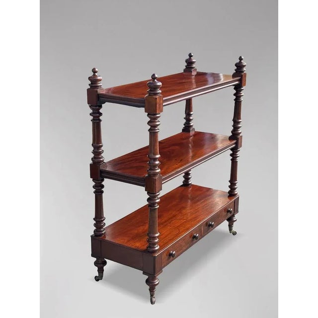 Antique Victorian Mahogany Dumb Waiter, 1860 For Sale - Image 12 of 13