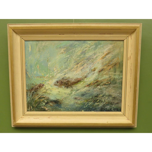 Karolyi, Fish, 1968, Oil on Board, Framed For Sale - Image 7 of 14