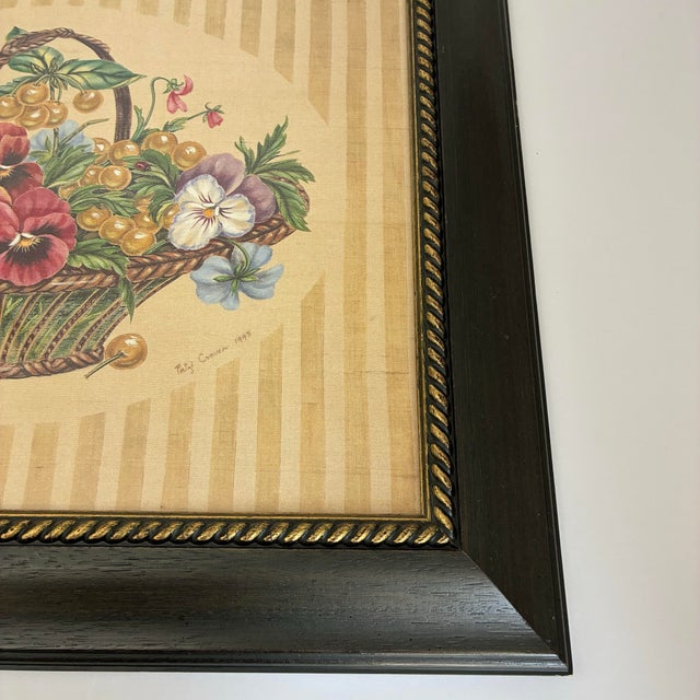 Patsy Craven 1993 Fruit & Floral Still Life Print in Magnolia England Frame For Sale - Image 11 of 12