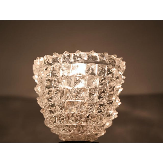 Large Triple Murano Rostrato Glass and Brass Table Lamp by Gio Ponti, Italy, 1940s For Sale - Image 6 of 17