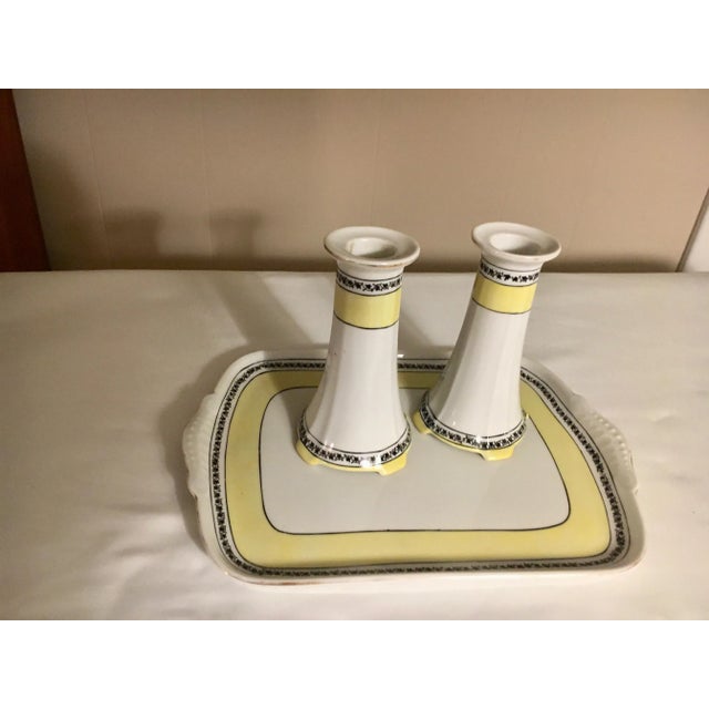 Union Bavaria Porcelain Tray and Candlesticks For Sale - Image 10 of 13