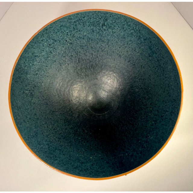 Rare Masuo Ojima Massive Studio Pottery Ceramic Bowl Japanese-American 15.5”d For Sale - Image 4 of 10