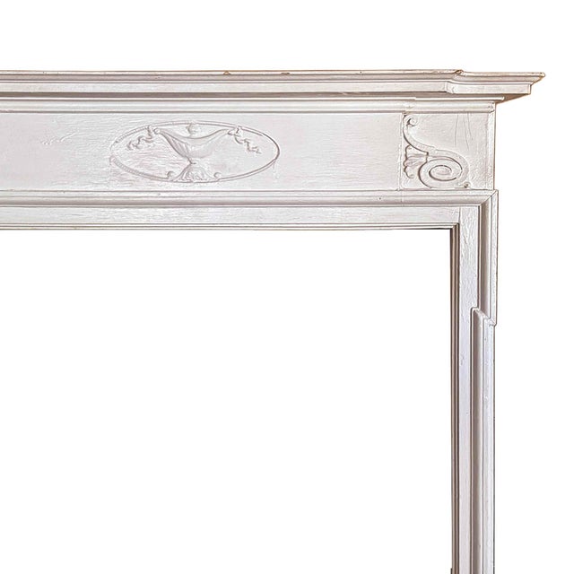 Antique Mantel With Carved Detail For Sale In New York - Image 6 of 7