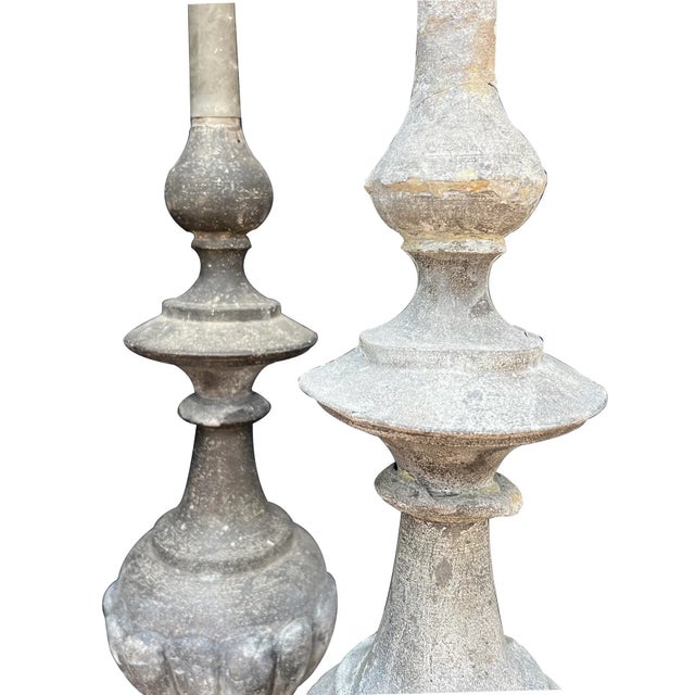 Mid 19th Century Tall Pair of French Napoleon III Zinc Roof Finials ...