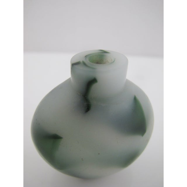 Vintage Chinese Beijing Green Splash Glass Snuff Bottle For Sale In Portland, OR - Image 6 of 10
