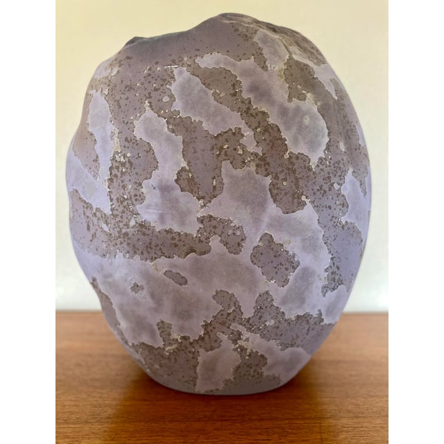 This very large vessel by renowned master ceramist, Tony Evans is numbered #2. Evans created original raku art pottery...