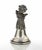 Charming vintage silver bell featuring a beautifully detailed cherub angel figure holding a pan flute atop a classic bell-...