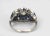 Metal Circa 1920s Deco Platinum Sapphire Diamond 3.28 Carats Ring Size 6.5 For Sale - Image 7 of 8