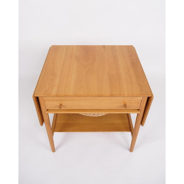 Sewing table, model at-33, designed by hans j. Wegner and produced by andreas tuck in the 1950s. The table is made of...