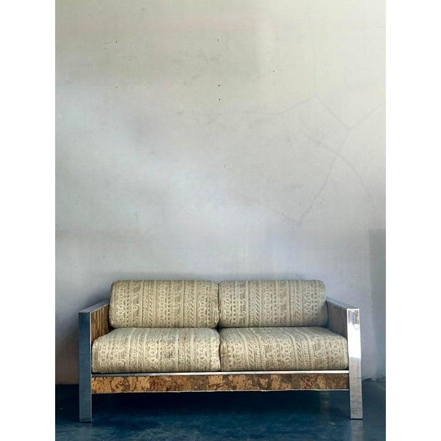 Vintage Boho Adrian Pearsall for Craft Associates Cork Loveseat For Sale - Image 10 of 12