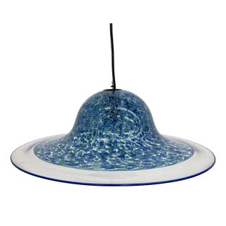 Neverrino Pendant Lamp in Blue Murano Glass by Gae Aulenti for Vistosi, Italy, 1970s For Sale