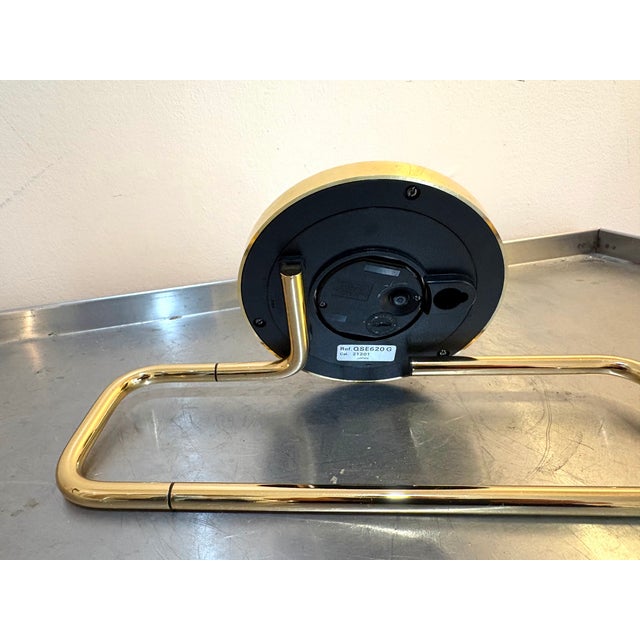 Seiko Seiko Postmodern Gold Adjustable Desk Clock For Sale - Image 4 of 5