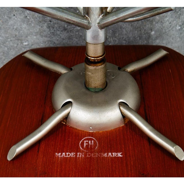 Brown Mid Century Modern Task Chair 7 # 3117 Office Teak Arne Jacobsen Fritz Hansen For Sale - Image 8 of 10