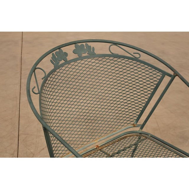 Wrought Iron Vintage Round Patio Table And Four Chairs Set For Sale - Image 18 of 18