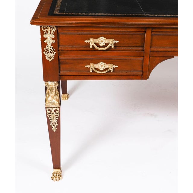 Antique Empire Ormolu-Mounted Desk, 19th Century For Sale - Image 6 of 18
