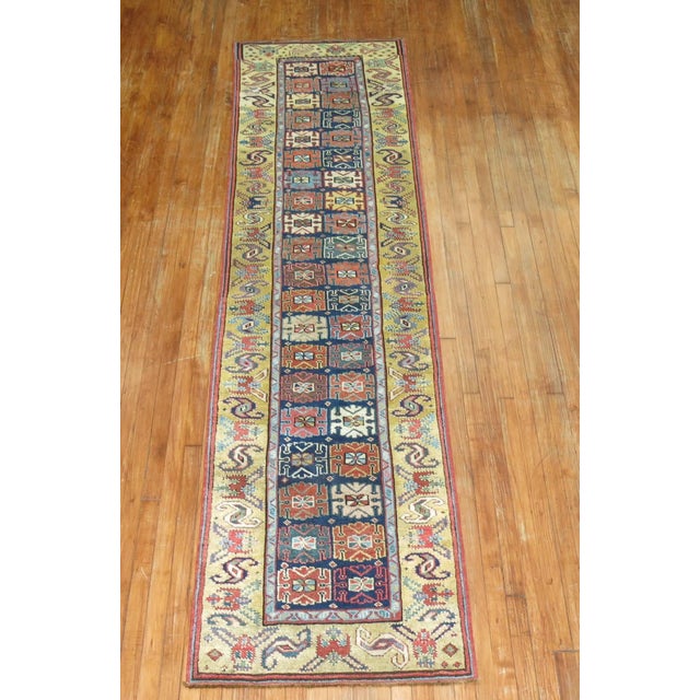 Blue Early 20th Century Varamin Persian Runner - 2'8" x 10'5" For Sale - Image 8 of 18