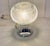 Vintage Table Lamp with Chrome-Plated Metal Base and Clear Relief Glass Shade by Ets, 1970s For Sale - Image 3 of 8
