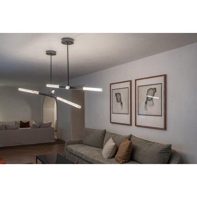 Large Ypsilon Pendant Lamp by United Alabaster For Sale - Image 6 of 7