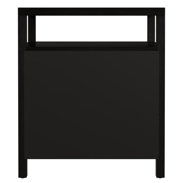 Nora 27 in. W Rectangular Wood 3 Drawer Tall Nightstand with Open Shelf on Top, Antique Coffee For Sale In Chicago - Image 6 of 8