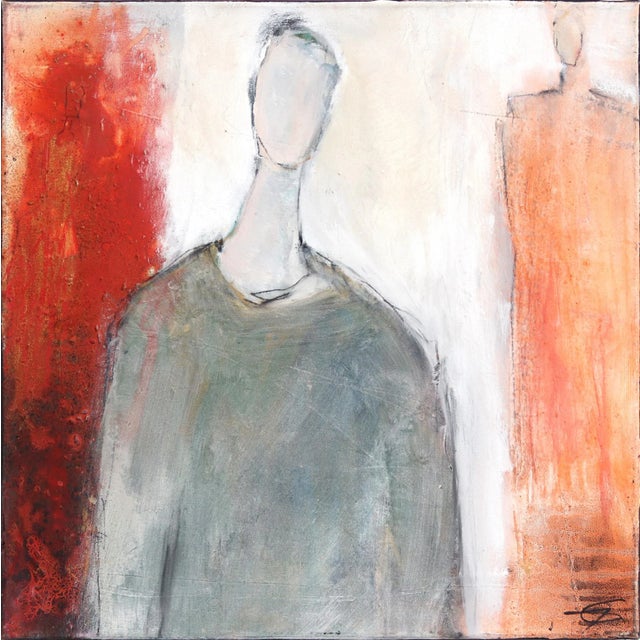 Figurative Abstract Artwork on Canvas "5835" Original Painting by Edith Konrad - Ready to Hang For Sale - Image 9 of 9