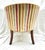 Vintage Velvet Striped Barrel-Back Accent Chair For Sale - Image 4 of 12
