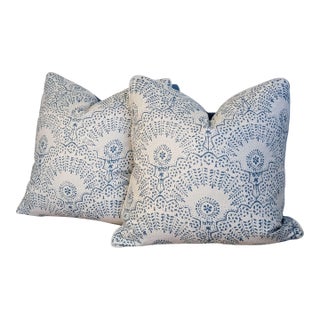 Sister Parish Appleton Pillows in Water Blue For Sale