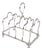 Antique Edwardian Sterling Silver Five-Bar Toast Rack from Marples & Co., 1901 For Sale