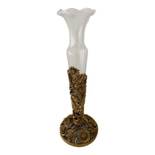 Vintage Matson Ormolu 24k Gold Plated Bud Vase - Round Bottom For Sale