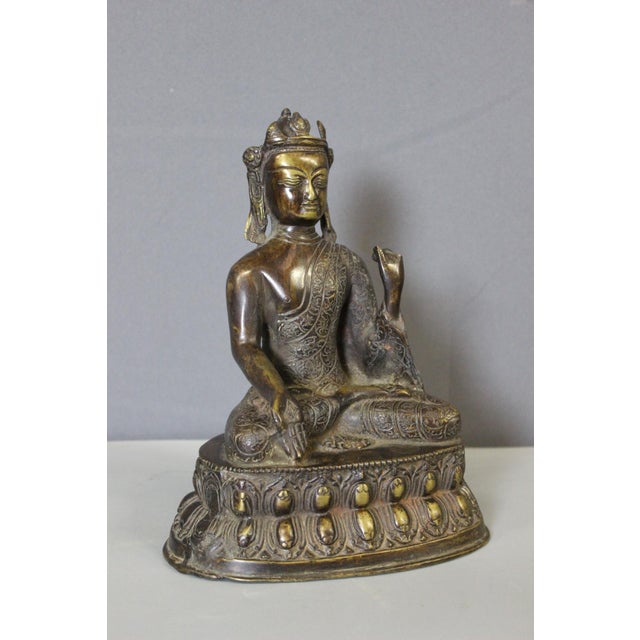 19th Century Bronze Buddha Amoghasiddhi, Nepal, 1890s For Sale - Image 11 of 15