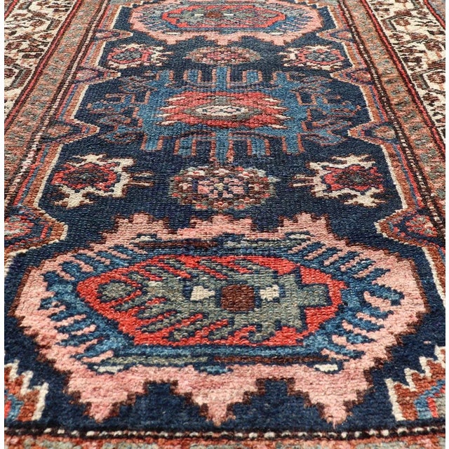 Antique Persian Hamadan Rug With Medallion Design in Multicolor 2'6 X 3'6 For Sale - Image 4 of 10
