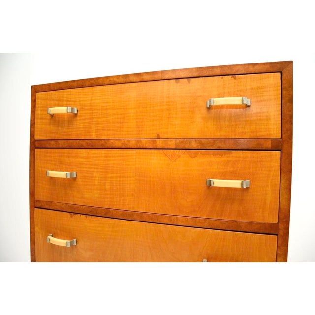 Art Deco Satinwood and Walnut Chest of Drawers, 1930s For Sale - Image 9 of 11