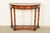 Maitland Smith Style French Empire Burl Wood and Gold Gilt Demilune Console Table For Sale - Image 15 of 15