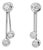 Late 20th Century Pair of 14K White Gold Bezel Set Diamond Earrings For Sale