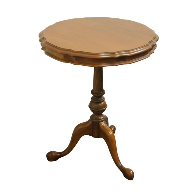 Gordon's Furniture Solid Cherry Traditional Style 20" Pie Crust Gueridon Accent End Table For Sale - Image 10 of 10