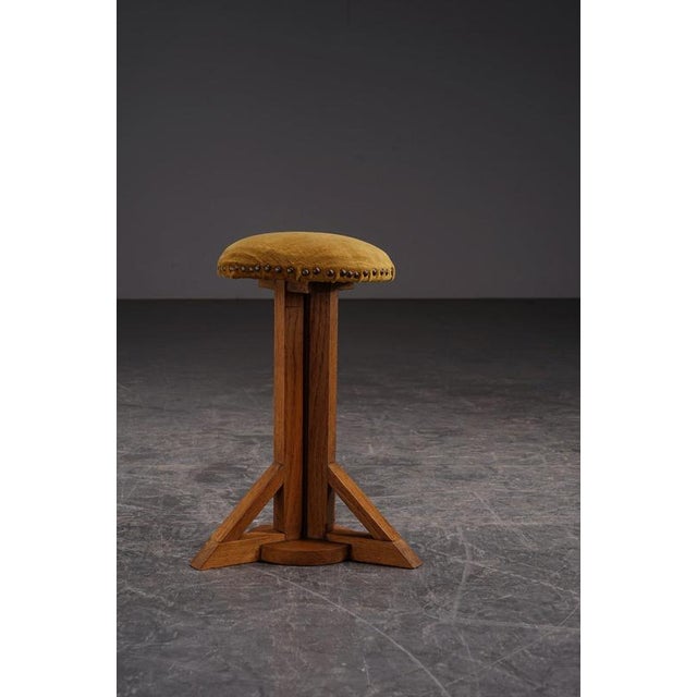 1930s Vintage Architectural Stool, 1930s For Sale - Image 5 of 12
