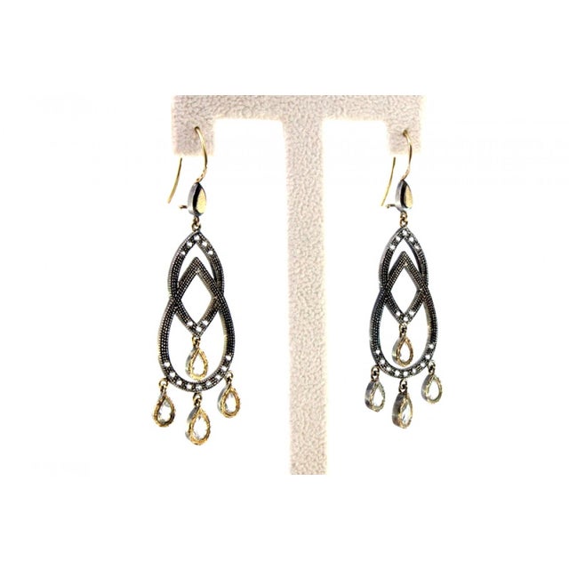 Gold and Silver Earrings, Set of 2 For Sale - Image 3 of 11