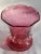 Glass 1980s Pilgrim Cranberry Glass Bud Vase With Crystal Collar For Sale - Image 7 of 12