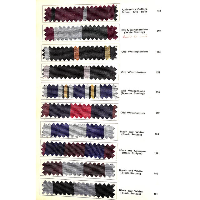 Mid 20th Century Regimental Club & Old Boys' Colours Necktie Swatchbook For Sale - Image 9 of 18