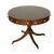 Fine Regency Drum Top Library Table with Aged Green Leather Top For Sale