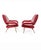 Mid-Century Modern Set of Model DU55 Chairs in Red Leather by Gastone Rinaldi for Poltrona Frau, 1954 For Sale - Image 3 of 18
