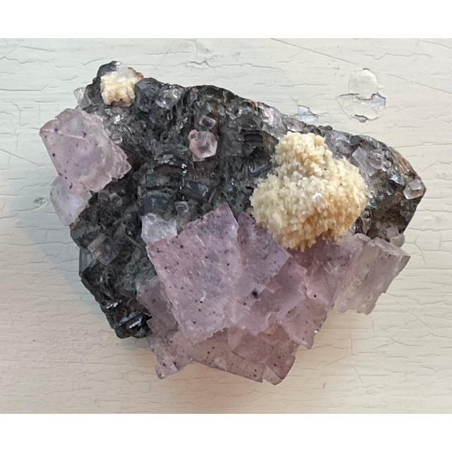 Old Fluorite Mineral Rock Specimen For Sale - Image 13 of 15