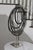 Abstract Hand Blown Glass Lasso Art Glass Sculpture W/ Chrome Stand For Sale - Image 3 of 15