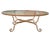 Late 20th Century Hollywood Regency Gilt Wrought Iron Glass Top Oval Cocktail Table For Sale - Image 9 of 16