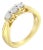 10K Yellow Gold Three-stone Diamond Ring (0.50 cttw, J-K Color, I2-I3 Clarity) Size 6 For Sale